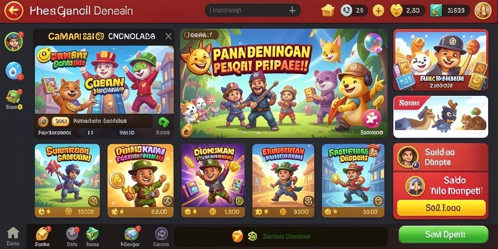 Screenshot dari mode permainan kompetitif yang penuh tantangan.