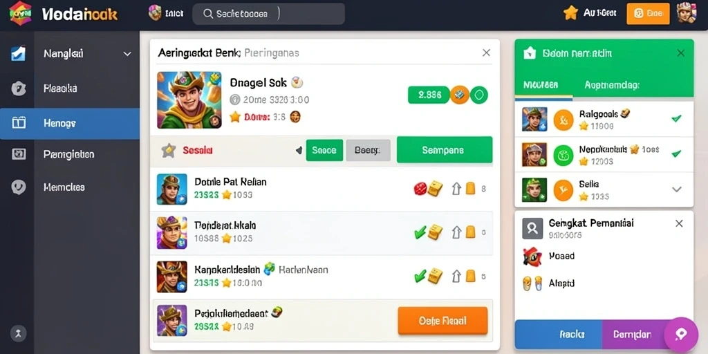 Mode permainan yang berbeda dan menarik.